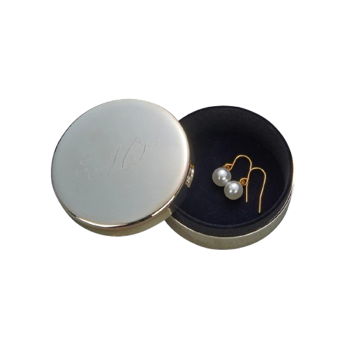 Small Round Nickel Keepsake Box