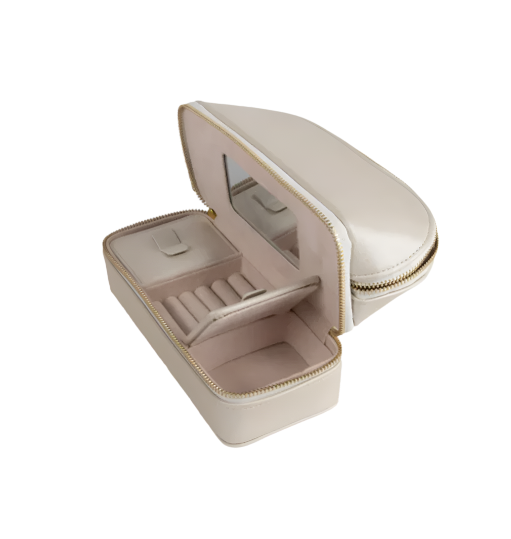 Leather Makeup + Jewelry Travel Case