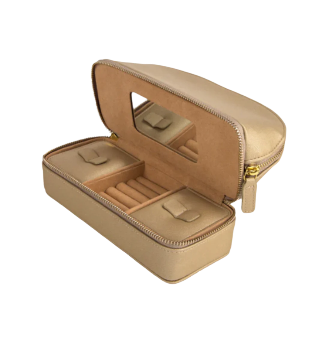 Leather Makeup + Jewelry Travel Case