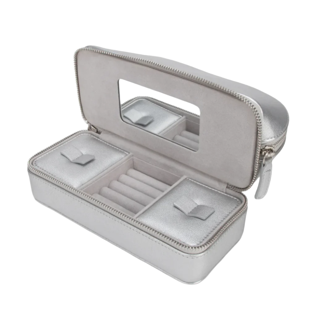 Leather Makeup + Jewelry Travel Case