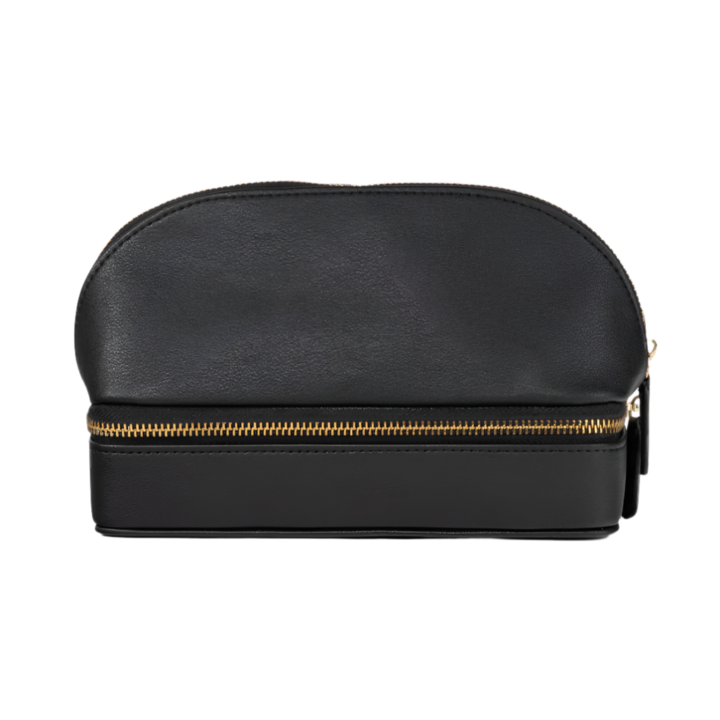 Leather Makeup + Jewelry Travel Case