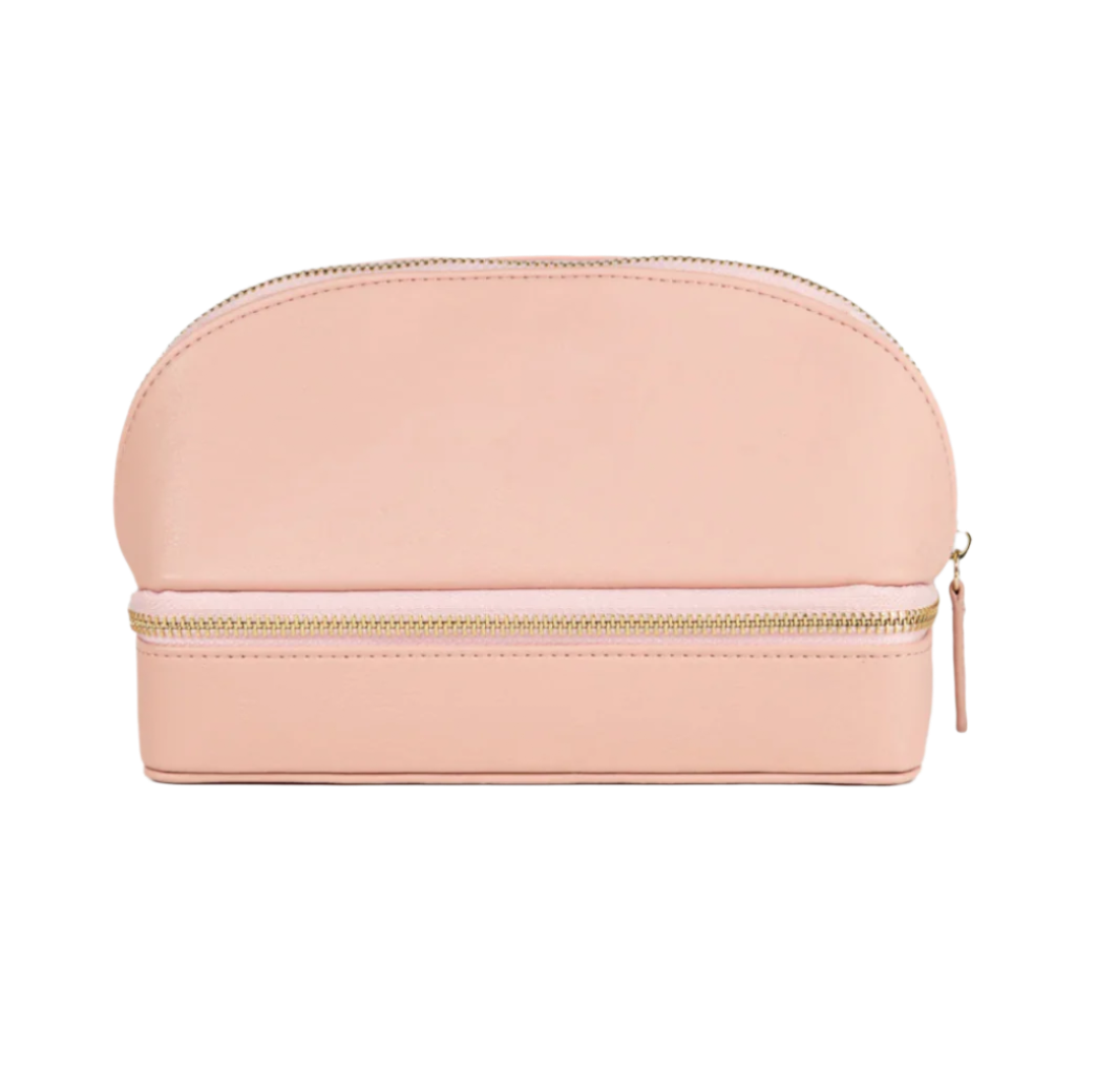 Leather Makeup + Jewelry Travel Case