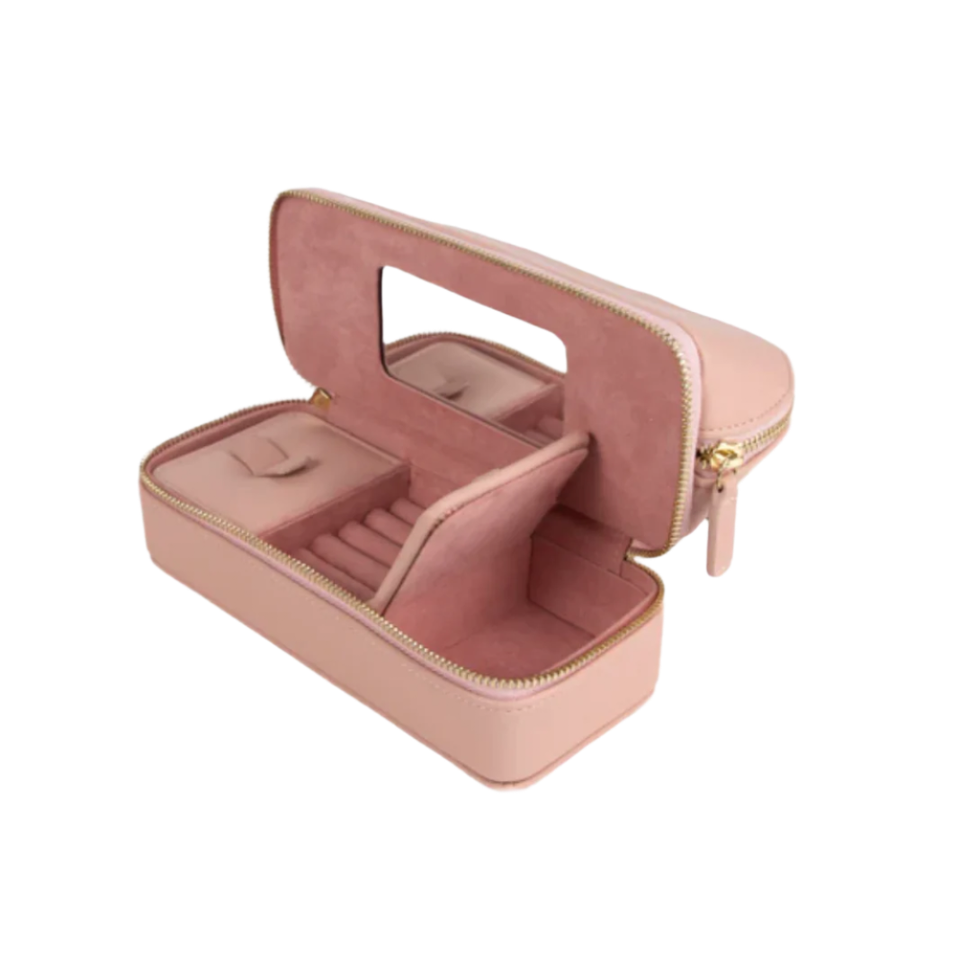 Leather Makeup + Jewelry Travel Case