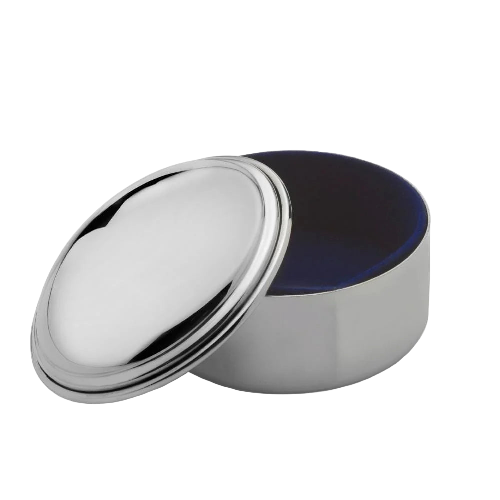 Round Pewter Keepsake Box